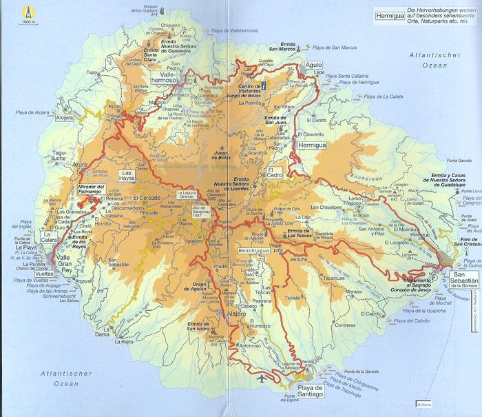 Karte von Gomera